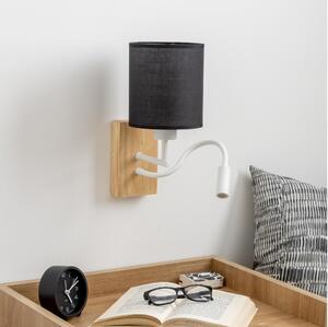Brilagi - LED Nástěnná lampa NUBILA WOOD 1xE27/25W/230V + LED/3W dub/černá