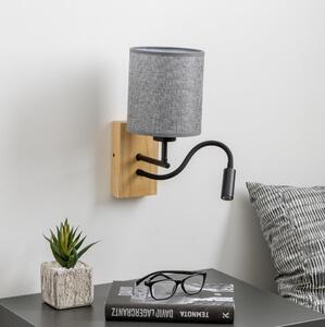Brilagi - LED Nástěnná lampa NUBILA WOOD 1xE27/25W/230V + LED/3W dub/šedá