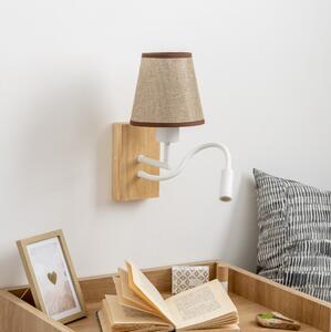 Brilagi - LED Nástěnná lampa NUBILA WOOD 1xE27/25W/230V + LED/3W dub/hnědá