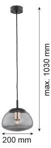 Argon 4333 - Lustr na lanku TRINI 1xE27/15W/230V pr. 20 cm černá