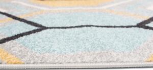 Makro Abra Kusový koberec LAZUR C569B šedý modrý žlutý Rozměr: 300x400 cm