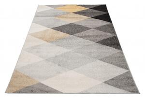 Makro Abra Kusový koberec LAZUR C939B šedý žlutý Rozměr: 160x220 cm