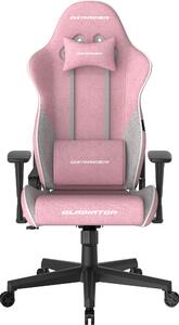 Herní židle DXRacer GLADIATOR růžovo-bílá, látková