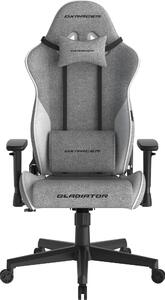 Herní židle DXRacer GLADIATOR šedo-bílá, látková