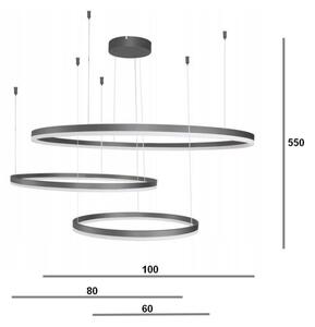 Azzardo AZ4707 - LED Lustr na lanku HALO LED/130W/230V černá