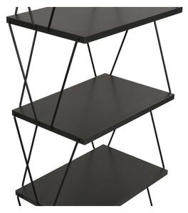 Knihovna BALABAN 165x48 cm antracit/černá
