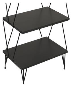 Knihovna BALABAN 165x48 cm antracit/černá