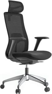Ergonomická kancelářská židle MERCURY WISDOM ČERNÁ – síťovaná