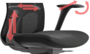 Ergonomická kancelářská židle MERCURY WISDOM ČERNÁ – síťovaná