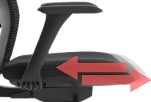 Ergonomická kancelářská židle MERCURY WISDOM ČERNÁ – síťovaná