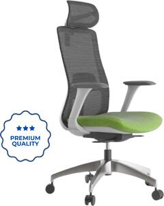 Ergonomická kancelářská židle MERCURY WISDOM ZELENÁ – síťovaná