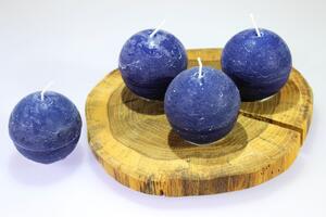 BDK-GLASS 1ks Svíčka koule 6,5cm - tmavě modrá
