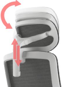 Ergonomická kancelářská židle MERCURY WISDOM SVĚTLE ŠEDÁ – síťovaná