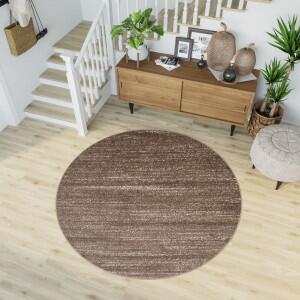 Makro Abra Kulatý koberec SARI T006A světle hnědý Rozměr: průměr 130 cm