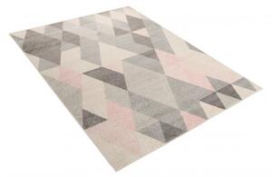 Makro Abra Kusový koberec LAZUR C946B šedý růžový Rozměr: 120x170 cm