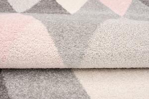 Makro Abra Kusový koberec LAZUR C946B šedý růžový Rozměr: 200x290 cm