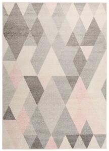 Makro Abra Kusový koberec LAZUR C946B šedý růžový Rozměr: 80x150 cm