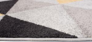 Makro Abra Kusový koberec LAZUR C945C Geometrický šedý žlutý Rozměr: 120x170 cm