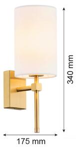 Argon 8034 - Nástěnná lampa ABRUZZO 1xE14/7W/230V mosaz/bílá
