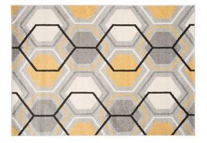 Makro Abra Kusový koberec LAZUR C569K šedý žlutý Rozměr: 140x190 cm
