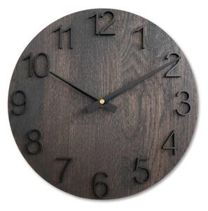 Elegantní nástěnné hodiny z masivního dubu I SENTOP MAS016-OSMO-3169-heads-black