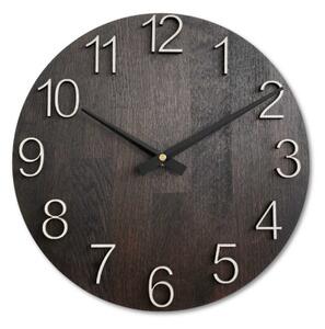 Elegantní nástěnné hodiny z masivního dubu I SENTOP MAS016-OSMO-3169-heads-black