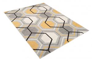Makro Abra Kusový koberec LAZUR C569K šedý žlutý Rozměr: 80x150 cm