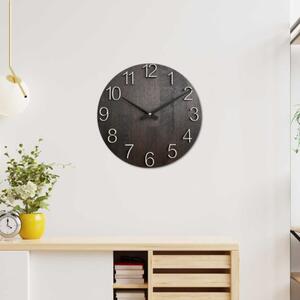Elegantní nástěnné hodiny z masivního dubu I SENTOP MAS016-OSMO-3169-heads-black