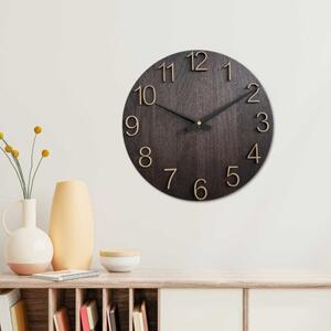 Elegantní nástěnné hodiny z masivního dubu I SENTOP MAS016-OSMO-3169-heads-black