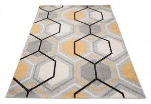 Makro Abra Kusový koberec LAZUR C569K šedý žlutý Rozměr: 160x220 cm