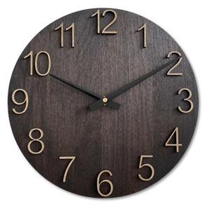 Elegantní nástěnné hodiny z masivního dubu I SENTOP MAS016-OSMO-3169-heads-black