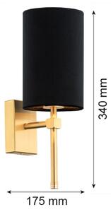 Argon 8035 - Nástěnná lampa ABRUZZO 1xE14/7W/230V mosaz/černá