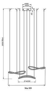 Fabas Luce 3711-47-102 - LED Lustr na lanku TIRRENO LED/50W/230V