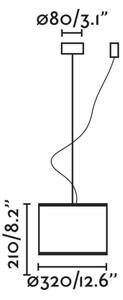 FARO 64314-48 - Lustr na lanku MAMBO 1xE27/15W/230V ratan/černá