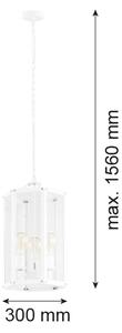 Argon 1251 - Lustr na řetězu BODRUM 3xE27/15W/230V bílá