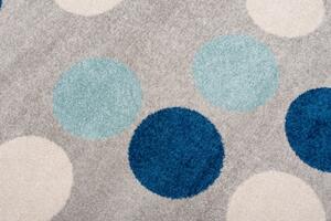 Makro Abra Kusový koberec LAZUR C980B puntíky šedý růžový Rozměr: 120x170 cm
