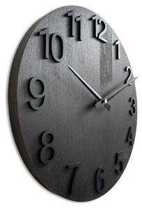 Designové nástěnné hodiny z masivního dřeva I SENTOP MAS017-3169-hands/black