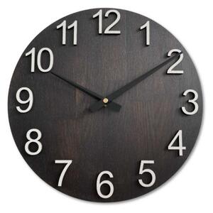 Designové nástěnné hodiny z masivního dřeva I SENTOP MAS017-3169-hands/black