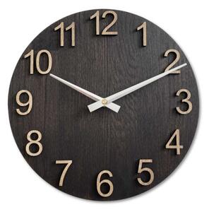 Designové nástěnné hodiny z masivního dřeva I SENTOP MAS017-3169-hands/silver
