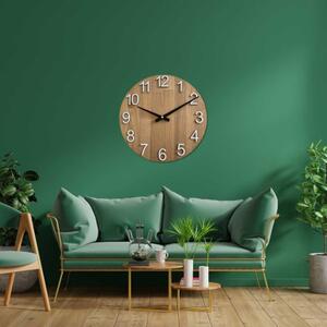 Dubové nástěnné hodiny s velkými číslicemi | SENTOP MAS017-3041-hands/black-akcia20