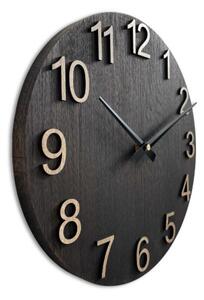 Designové nástěnné hodiny z masivního dřeva I SENTOP MAS017-3169-hands/black