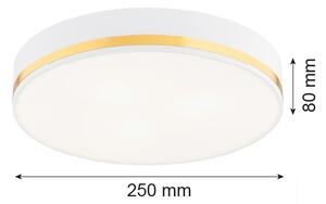 Argon 7034 - Stropní svítidlo AMORE 2xE27/15W/230V pr. 25 cm bílá/zlatá