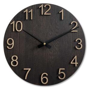 Designové nástěnné hodiny z masivního dřeva I SENTOP MAS017-3169-hands/black