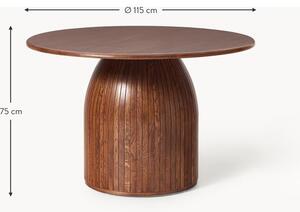 Kulatý jídelní stůl s drážkovanou strukturou Nelly, různé velikosti