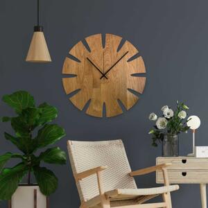Dřevěné hodiny luxusní design s přírodním zpracováním | SENTOP MAS014-AMBER