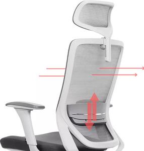 Kancelářská židle MERCURY SWIFT ŠEDÝ PLAST, TMAVĚ ŠEDÁ – ergonomická, , 1054317