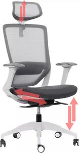 Kancelářská židle MERCURY SWIFT ŠEDÝ PLAST, TMAVĚ ŠEDÁ – ergonomická, , 1054317