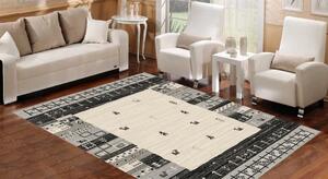 Makro Abra Kusový koberec SARI K204A krémový / šedý Rozměr: 120x170 cm