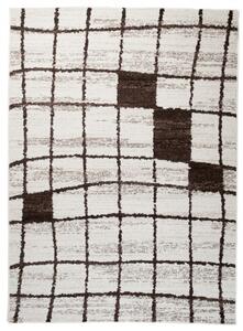 Makro Abra Kusový koberec SARI H082A bílý hnědý Rozměr: 80x150 cm