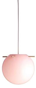 Závěsná svítidlo FRANDSEN, Koi, stmívatelné, Pudrová, Obývací pokoj, Sklo, Design